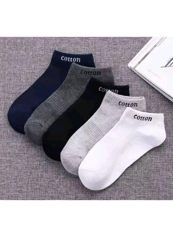 High‑quality men’s socket socks made of comfortable cotton blended with elastic fibers to ensure all‑day fit and stability, comes in a practical pack of 4 elegant colors (MR). - Image 4